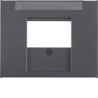 HAGER - Tapa toma USB carga K.1/K.5 antracita