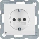 HAGER - Toma schuko led orientación blanco polar mate