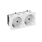OBO BETTERMANN - Toma eléctrica doble 33° conexión a tierra STD-D3S RW2