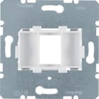 HAGER - Placa soporte con entrada blanca con 1 elemento
