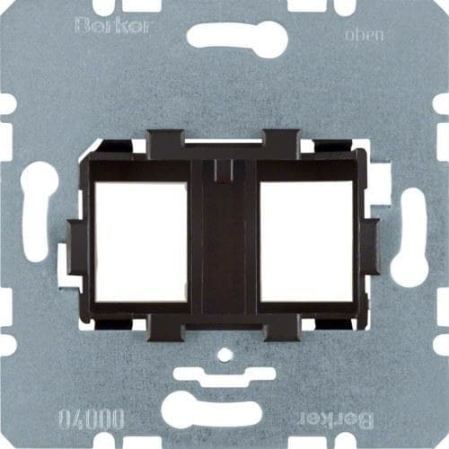 HAGER - Bastidor para conector con 2 módulos marrones