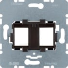 HAGER - Bastidor para conector con 2 módulos marrones
