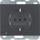 HAGER - Toma SCHUKO K1 led orientación antracita