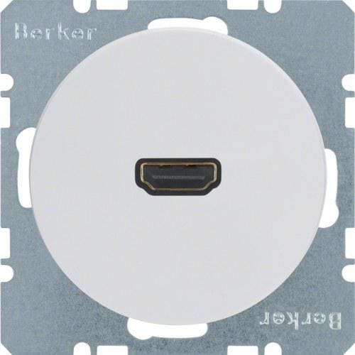 HAGER - Toma alta definición R1/R3 blanco polar brillo