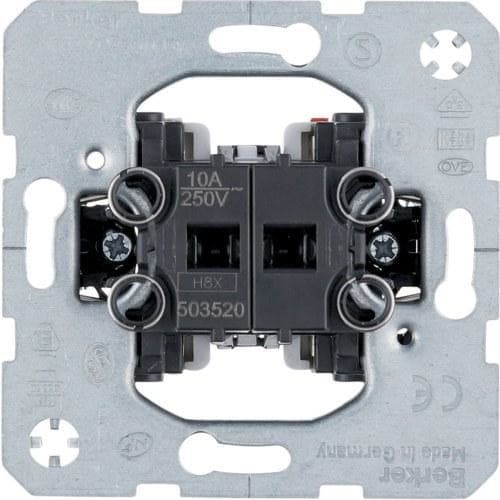 HAGER - Mecanismo doble pulsador con enclavamiento basculante 10A/250V