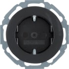HAGER - Toma schuko negro brillo