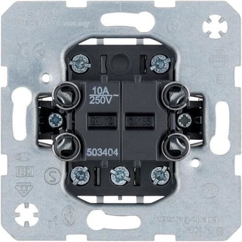 HAGER - Mecanismo pulsador doble 4 CA 10A 250V