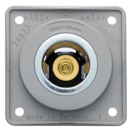 HAGER - Toma 12V gris brillo