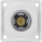HAGER - Toma 12V blanco polar brillo