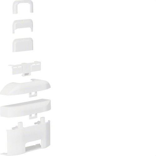 HAGER - Derivación T giro puerta para 12x30 ATEHA blanco nieve