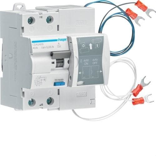 HAGER - Interruptor diferencial con reconexión automático 2P 40A 30mA