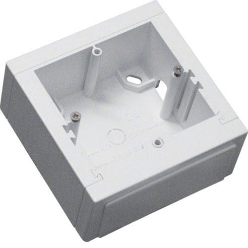 HAGER - Caja mecanismo universal con adaptador frontal blanco nieve