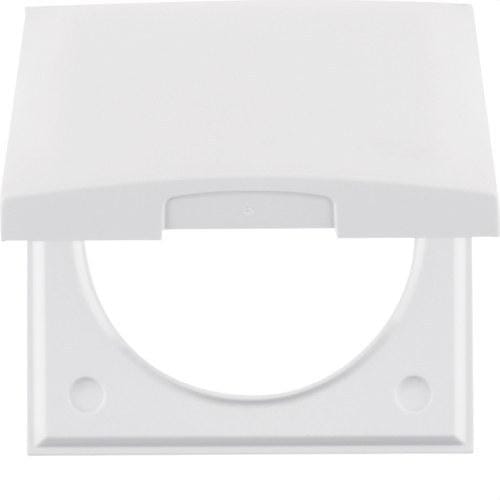 HAGER - Marco con 1 elemento con tapa Integro blanco polar