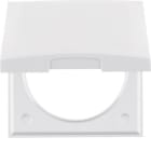 HAGER - Marco con 1 elemento con tapa Integro blanco polar