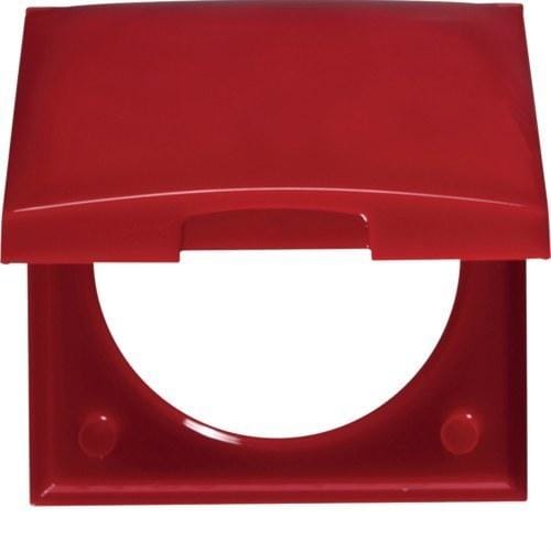 HAGER - Marco con 1 elemento con tapa rojo
