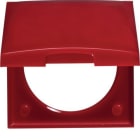 HAGER - Marco con 1 elemento con tapa rojo