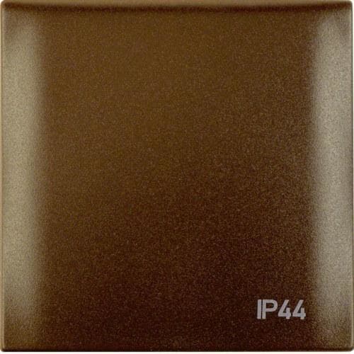 HAGER - Marco con tapa+texto IP44 impreso marron