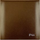HAGER - Marco con tapa+texto IP44 impreso marron