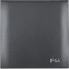 HAGER - Marco con tapa+texto IP44 impreso antracita