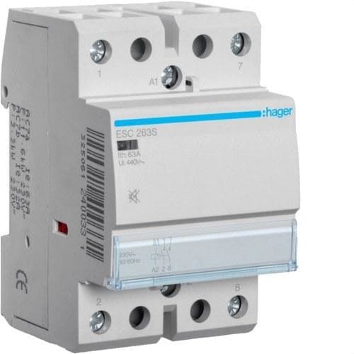 HAGER - Contactor silencioso 63A 2NA 230V