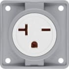 HAGER - Toma corriente USA/canadá nema 6-20R gris mate