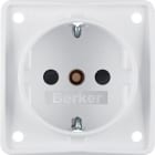HAGER - Toma corriente schuko para tornillo con dispositivo blanco polar