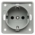 HAGER - Toma corriente schuko para tornillo con dispositivo gris