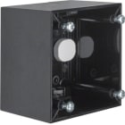 HAGER - Caja montaje superficie con 1 elemento negro brillo