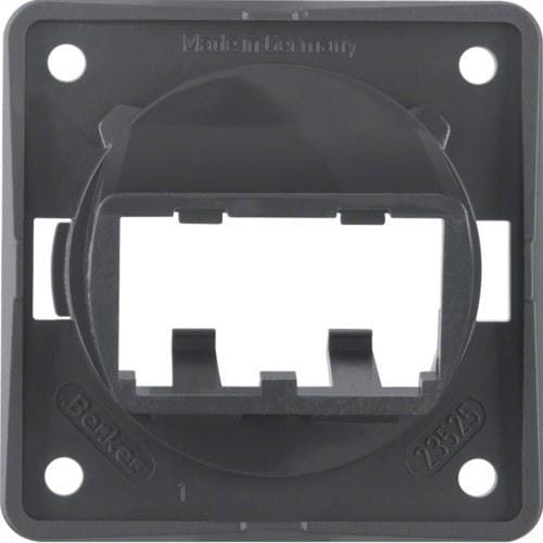 HAGER - Placa soporte para 2 módulos MINI-COM Integro antracita
