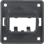HAGER - Placa soporte para 2 módulos MINI-COM Integro antracita