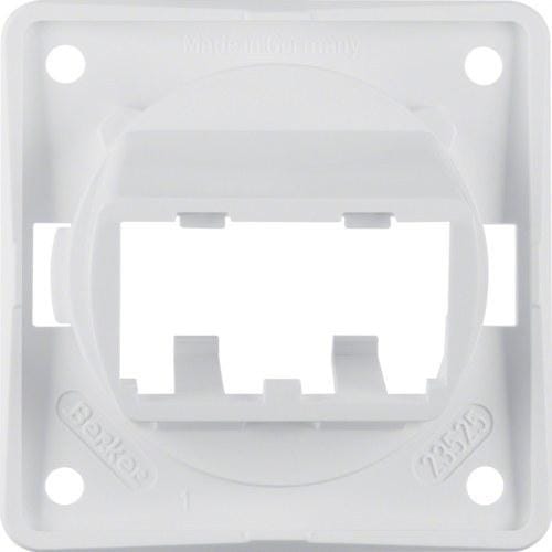 HAGER - Placa soporte para 2 módulos MINI-COM Integro blanco polar