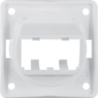 HAGER - Placa soporte para 2 módulos MINI-COM Integro blanco polar