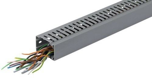 HAGER - Canal de cuadro+tapa PVC BA7A 40x80 gris
