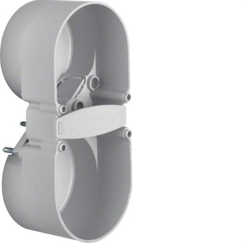 HAGER - Caja cubrebornes con 2 elementos con brida sujetacables interna