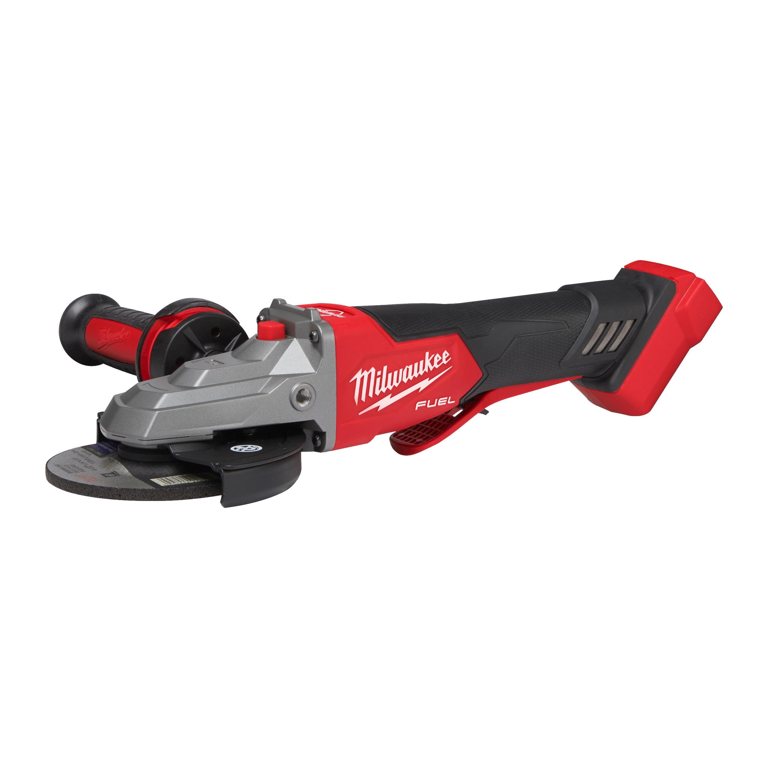 MILWAUKEE - AMOLADORA ANGULAR M18 FUEL¿, DIÁMETRO DEL DISCO 125MM, FRENO RAPIDSTOP¿, CABEZA PLANA PARA TRABAJAR EN ÁNGULOS HASTA 43°, 8500RPM, AVS, FIXT