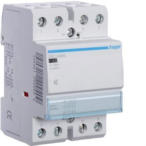 HAGER - Contactor silencioso 40A 4NA 230V