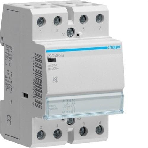 HAGER - CONTACTOR SILENCIOSO 63A 4NA 230V