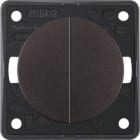 HAGER - Interruptor doble Integro marrón