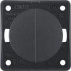 HAGER - Interruptor doble Integro antracita