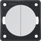 HAGER - Interruptor doble Integro blanco polar