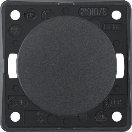 HAGER - Interruptor conmutador 16Ax250V Integro negro
