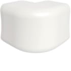 HAGER - Ángulo exterior PVC para canal CLM/CLMU65090 blanco nieve