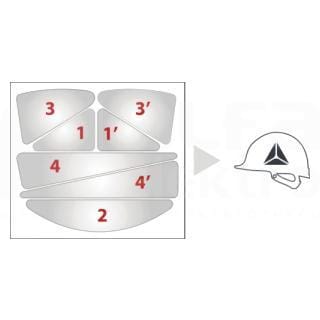 DELTA PLUS - Pegatinas alta visibilidad para casco obra gris metal