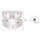 DELTA PLUS - Pegatinas alta visibilidad para casco obra gris metal