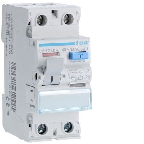 HAGER - Diferencial 2P 40A 300mA selectivo HI