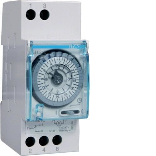 HAGER - Interruptor horario esfera diaria 16A 1 conmutado sin reserva