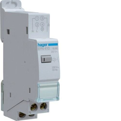 HAGER - Telerruptor silencioso 1 NA 16A 230V