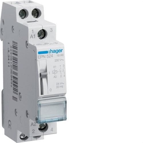 HAGER - Telerruptor bipolar 16A 24V 2NA