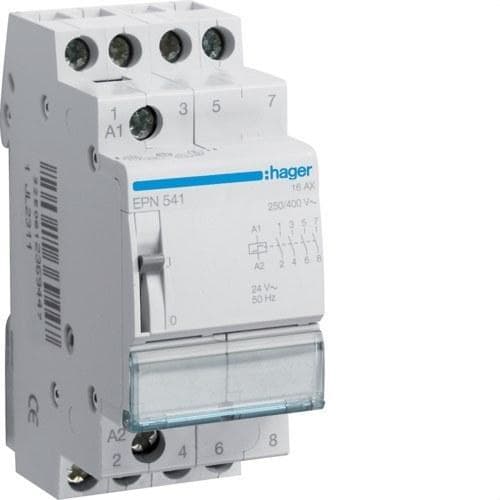 HAGER - Telerruptor 24V 16A 4NA