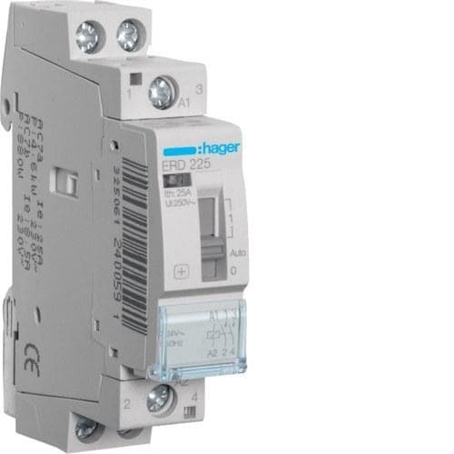 HAGER - Contactor manual 25A 2NA 24V